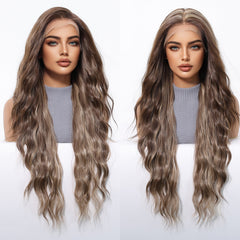 LaceFront Ash Mushroom Brown Long Beach Waves 30