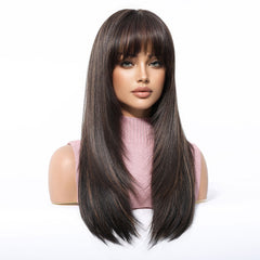 Dark Chocolate Brown Long Straight 22