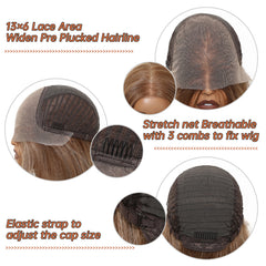 LaceFront Light Mocha Brown with Beige Highlights 22