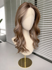 AuraTress PREMIUM BLEND Caramel Brown Long Waves 20