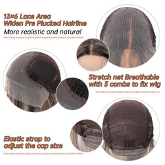 LaceFront Ash Blonde Balayage Long Straight 30