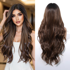 LaceFront Dark Chocolate Brown Long Soft Waves 30