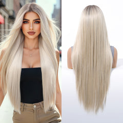 LaceFront Platinum Blonde Long Straight 30