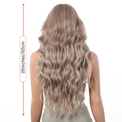LaceFront Ash Beige Blonde Beach Wave Wig 26