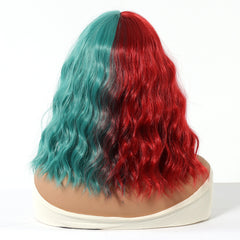Red and Green Christmas Style Medium Wavy 14
