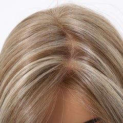 AuraTress MONO Ash Beige Blonde Long Straight Layers Wig 20
