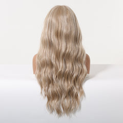 LaceFront Vanilla Beige Blonde Long Tousled Waves 26