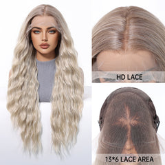 LaceFront Platinum Blonde Extra Long Wavy 30