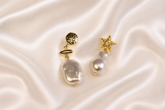 Celestial Pearl Mismatch Earrings