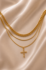 Layered Cross Necklace