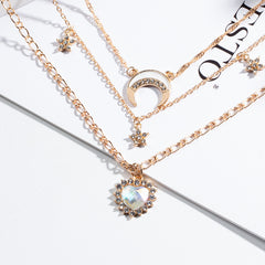 Moon & Heart Necklace