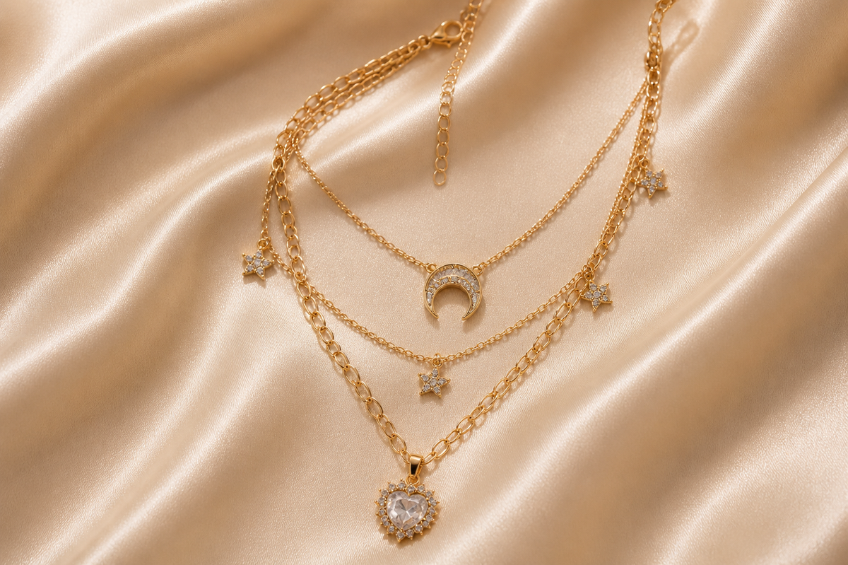 Moon & Heart Necklace