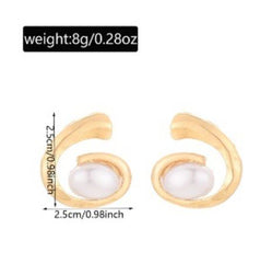 Golden Pearl Whisper Earrings