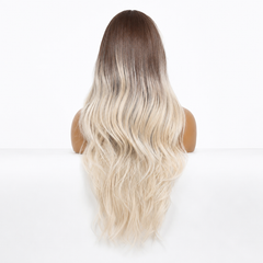 LaceFront Rooted Beige Blonde Ombre Loose Waves 26