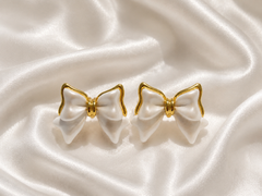 Golden Grace Bow Earrings