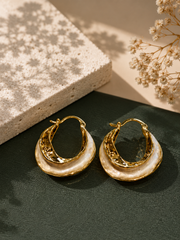 Luna Shell Hoops Earing
