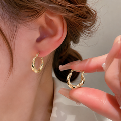 Gold hoop earrings