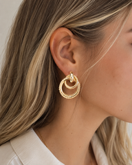 Elegant gold hoop earrings