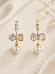 Twinkle Bow Drops Earing