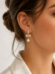 Twinkle Bow Drops Earing