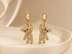 Golden Teddy Earrings