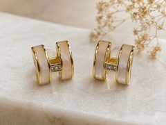 Ivory H Studs Earing