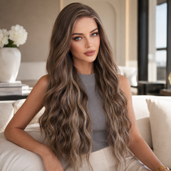 LaceFront Ash Mushroom Brown Long Beach Waves 30