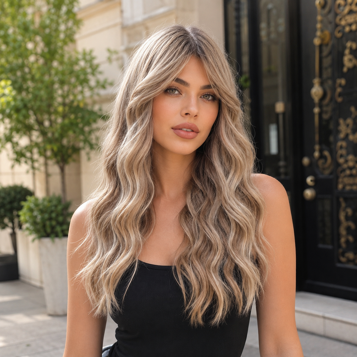 Ash Beige Blonde Long Wavy 24