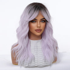 Moonlit Lavender Wavy Wig with Shadow Root 20