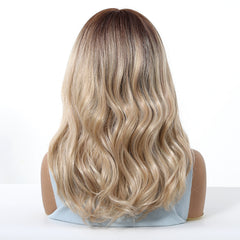 AuraTress MONO Blonde(Brown at top) Long Curly 16