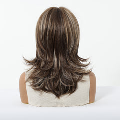 Ash Brown Feathered Layers with Wispy Bangs 14