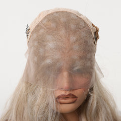 LaceFront Vanilla Beige Blonde Long Tousled Waves 26