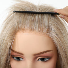 AuraTress MONO Sandy Beige Blonde Side Part Layered Bob 12