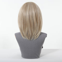AuraTress MONO Sandy Beige Blonde Side Part Layered Bob 12