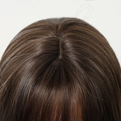Espresso Glow Long Layered Wig with Wispy Bangs 26