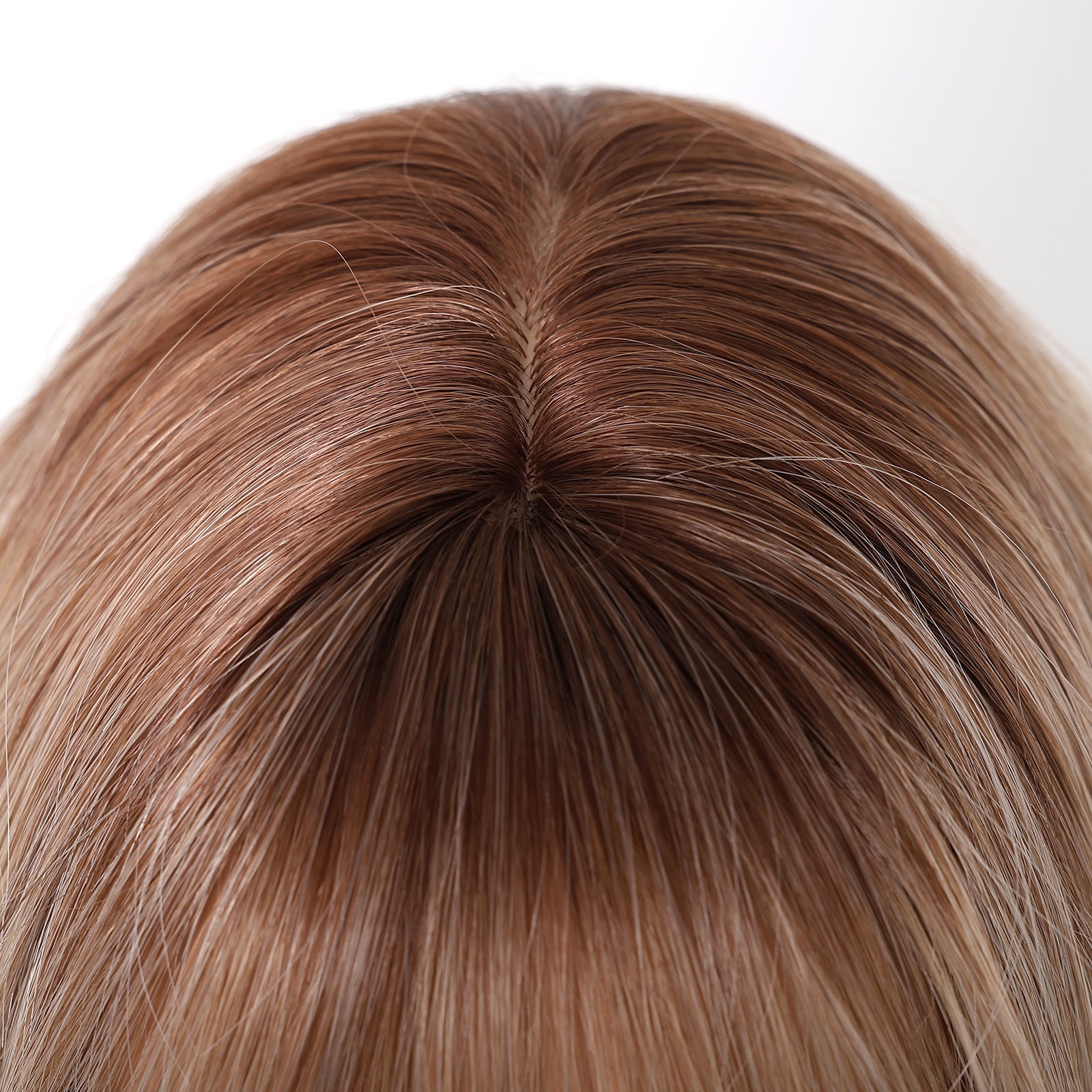 Light Blonde with Brown Top and End Wavy Long 26