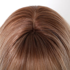 Light Blonde with Brown Top and End Wavy Long 26
