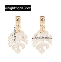 Pearl Leaf Charm Earrings