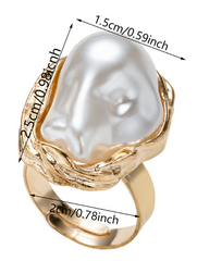 Gold Pearl Ring
