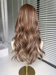 AuraTress PREMIUM BLEND Caramel Brown Long Waves 20