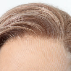 AuraTress 100% Human Hair Champagne Blonde with Blended Highlights Long Straight 16