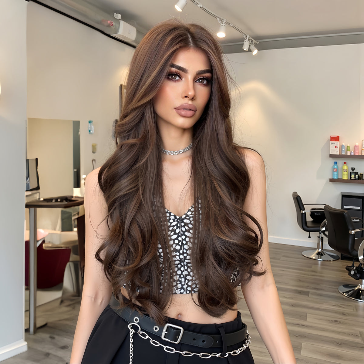 AuraTress MONO Brown Extra Long Curly 26