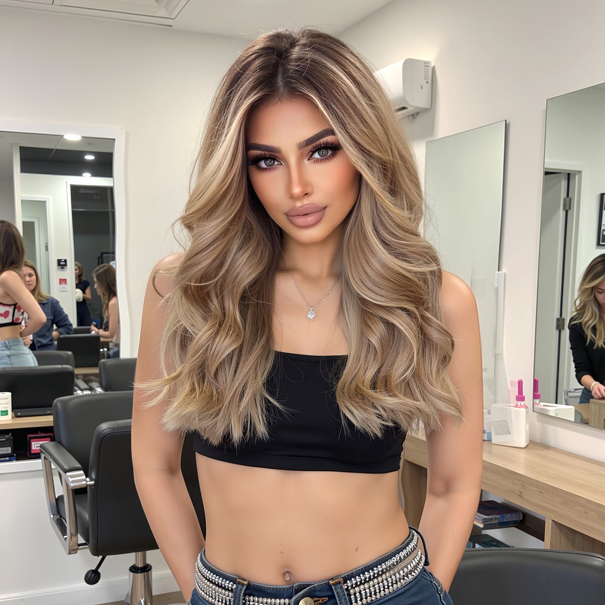 AuraTress MONO Blonde Long Curly 18