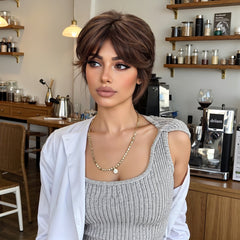 AuraTress MONO Brown Short Curly 8