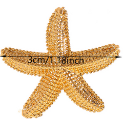 Gold Starfish Earrings