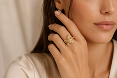 Gold Starfish Ring